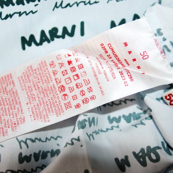 BNWT AW23 MARNI MEGAMARNI POPELINE SHIRT 50 - Picture 9 of 11